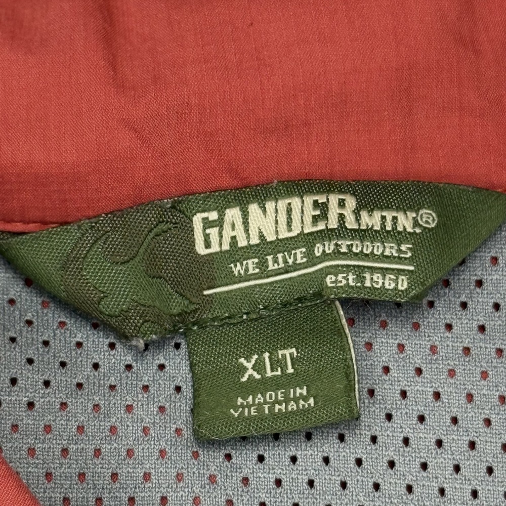 Gander Mountain Vented Fishing Shirt Mens XLT Coral Vintage - Picture 3 of 9